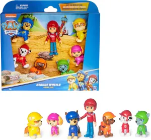 Paw Patrol - Paw Patrol Gift Set 7 Rescue Wheels Figurines - Collectible Action Figures - All-Terrain Theme - Ages 3 