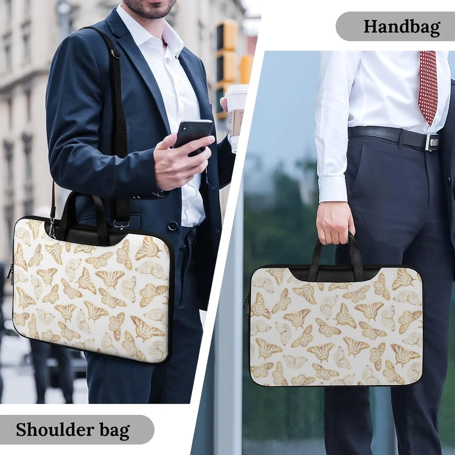 Penguin Bird Handheld Single Shoulder Crossbody Laptop Bag Unisex