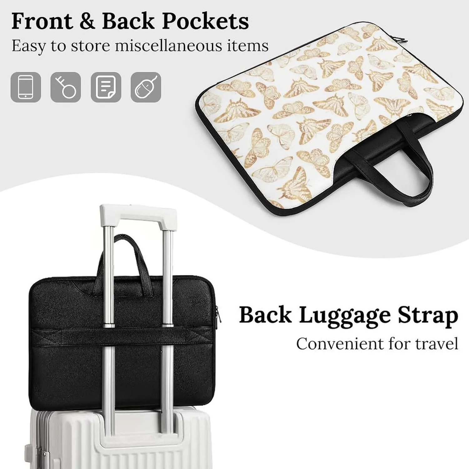 Penguin Bird Handheld Single Shoulder Crossbody Laptop Bag Unisex