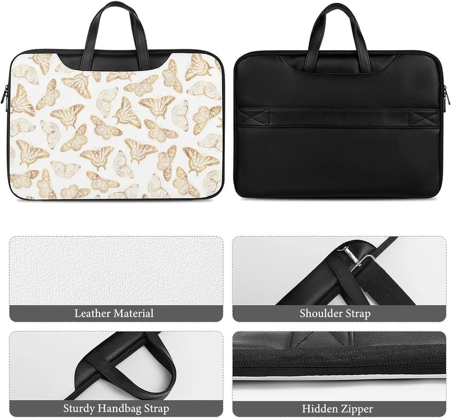 Penguin Bird Handheld Single Shoulder Crossbody Laptop Bag Unisex
