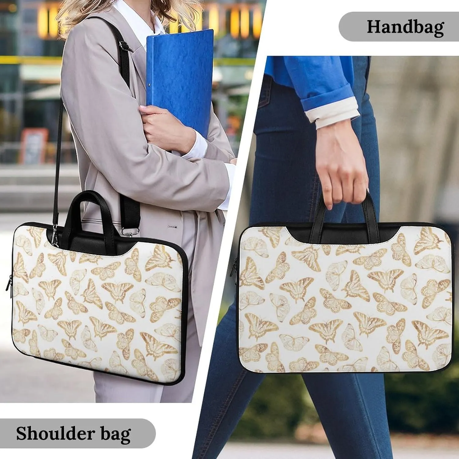 Penguin Bird Handheld Single Shoulder Crossbody Laptop Bag Unisex
