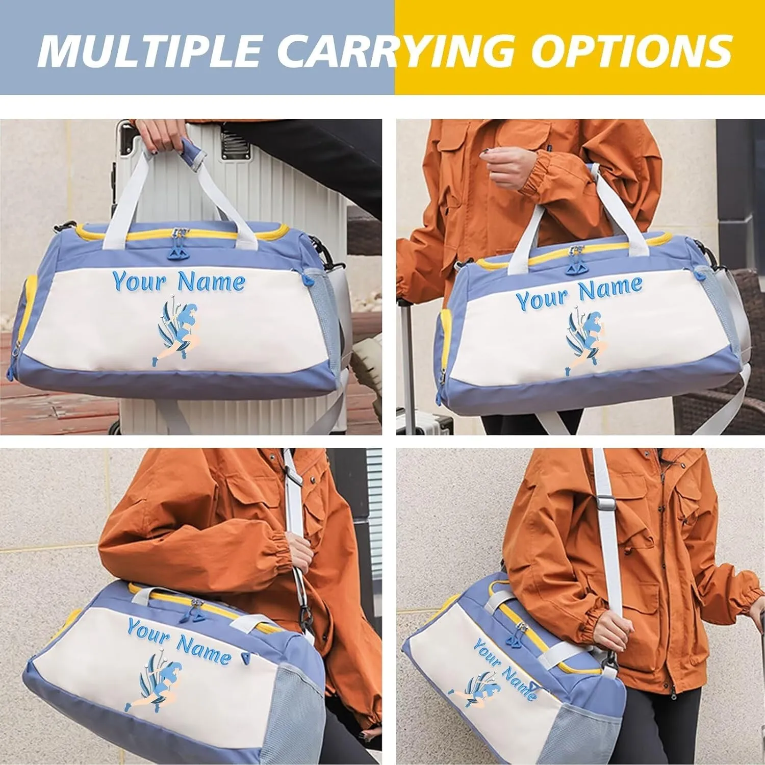 Personalized Duffel Bag Customized Sports Bags Personalized Sports Bag with name Customized Dance Bag for Men and Women