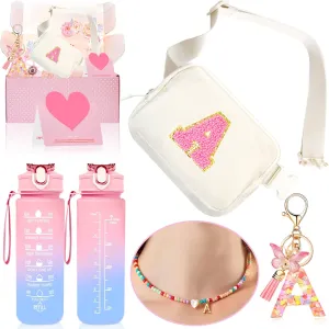 Personalized Fanny Pack for Girls, Gift Sets for Teen Girl, Birthday Gifts for 4 5 6 7 8 9 10 11 12 13 Year Old Girls, Initial Crossbody Bag Belt Bag for Girl Kids (A)