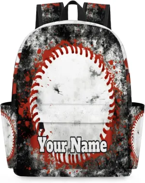 Personalized Sports Theme Preschool Toddler Backpack for Boys Girls Custom Kids Name Small Bookbags Kindergarten Elementary Backpack, Sports Baseball