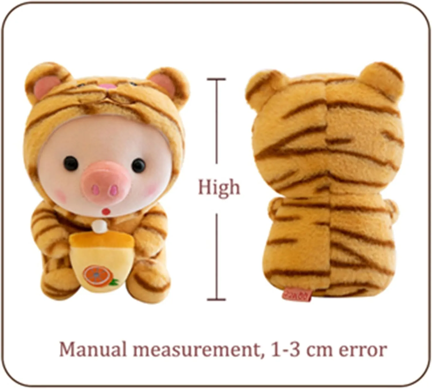 Pig Stuffed Animal Plush Toy Pig Dress Up Frog Tiger Rabbit Cute Plush Doll Girls Boys Kids Birthday Bedtime Party Gift (White, 20.4 in)