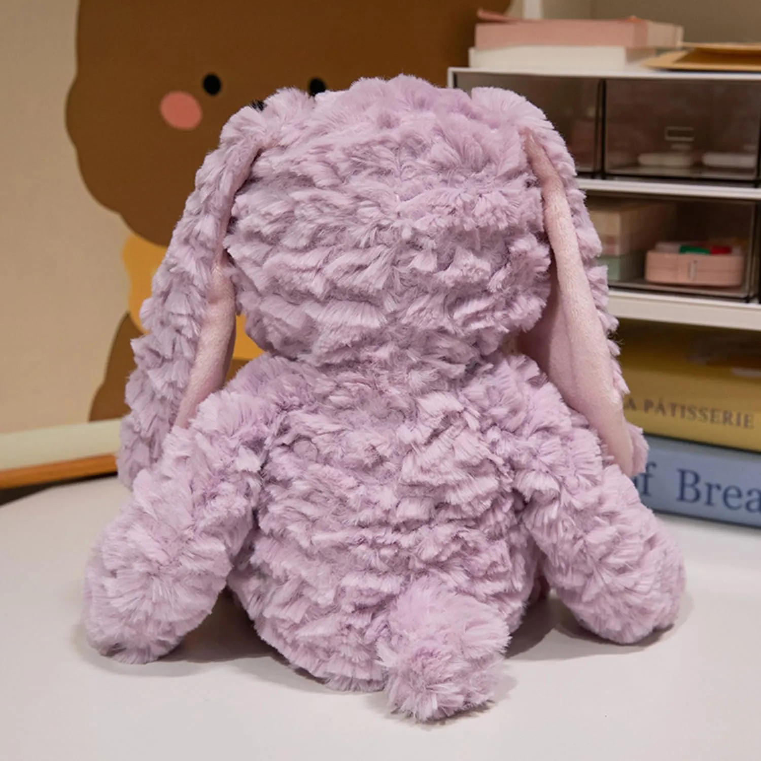 Plush Purple Rabbit Stuffed Animal Soft Plushies Huggable Cartoon Bunny Plush Toy 12.6 Inch