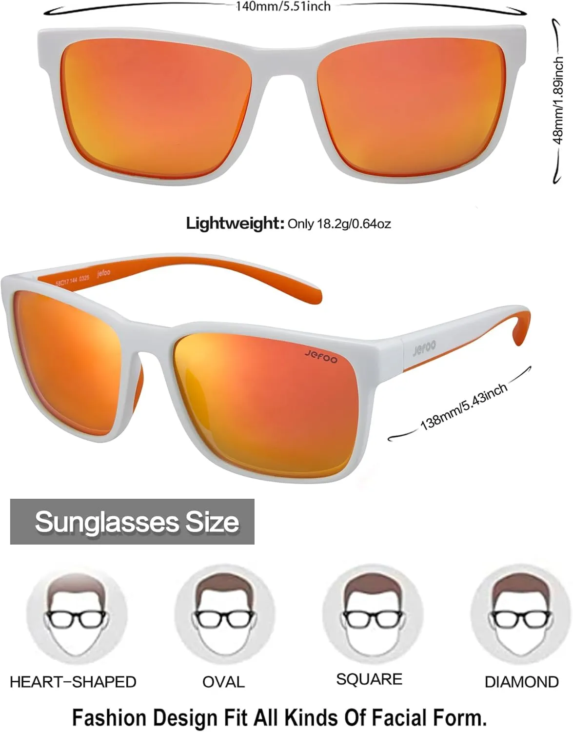 Polarized Fishing Sunglasses for Men Women Kayaking Surfing Driving Lightweight Sports Sun Glasses UV Protection
