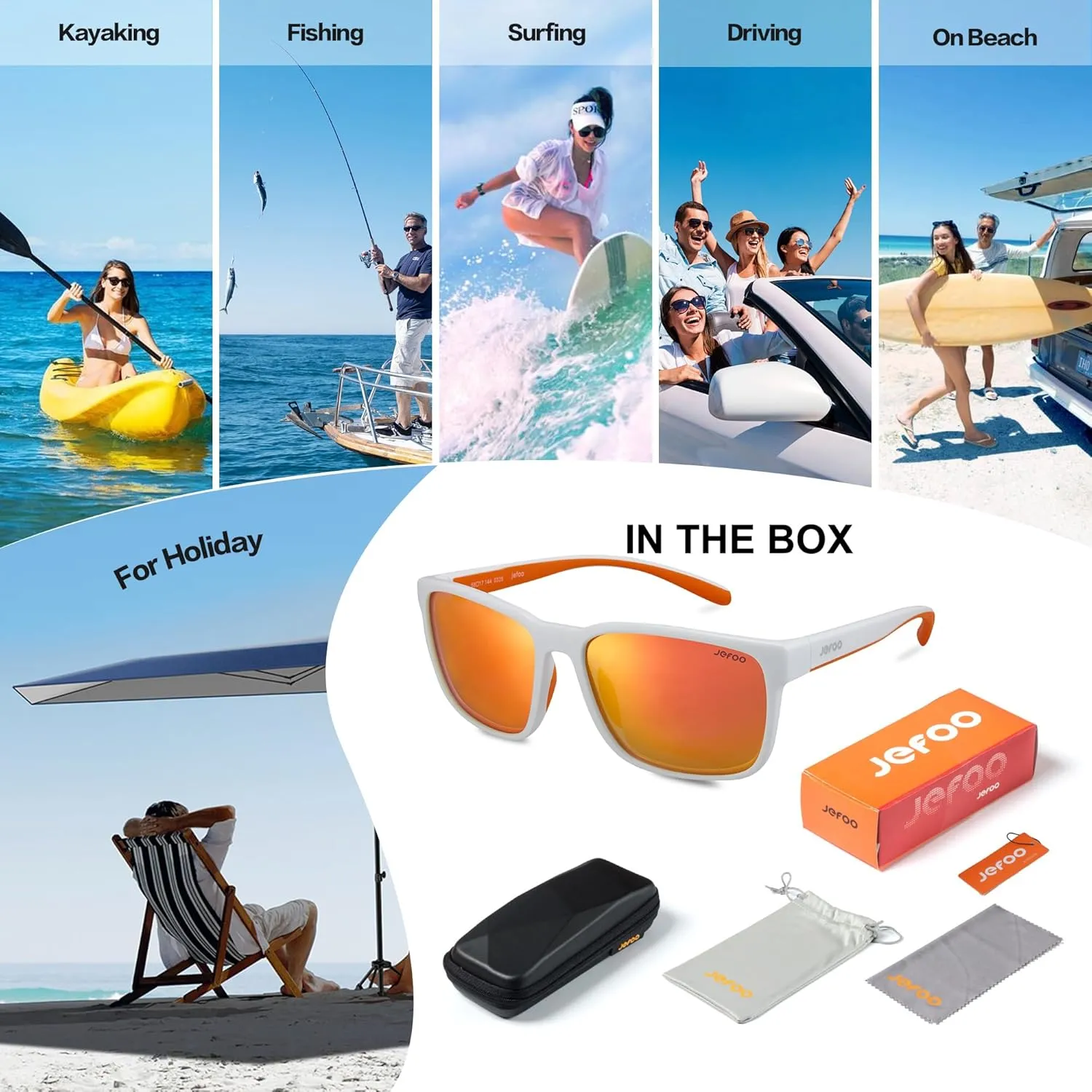 Polarized Fishing Sunglasses for Men Women Kayaking Surfing Driving Lightweight Sports Sun Glasses UV Protection