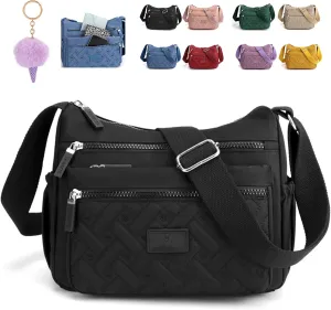Popularate Crossbody, Lightweight Large Capacity Classic Small Popularate Bag, Nylon Shoulder Messenger Bag for Woman