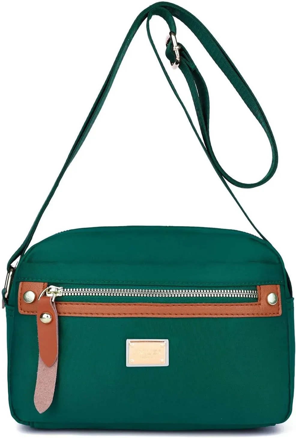 Popularate Nylon Crossbody Bag,Popularate Waterproof Nylon Crossbody Bag for Women with Zipper Shoulder