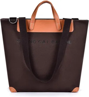 PORRASSO Women Shoulder Bag Casual Handbag Ladies Large Crossbody Bag Canvas