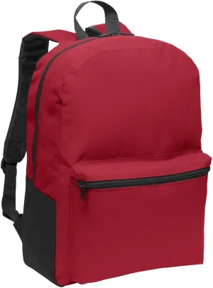 Port Authority Value Backpack. BG203, Red, OSFA