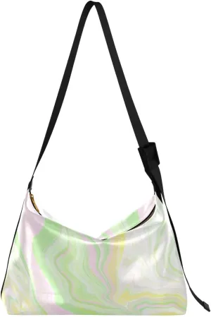 Powder Green Fluid Unisex Cross Bag Waterproof Womens Shoulder Tote Bag Sling Purse