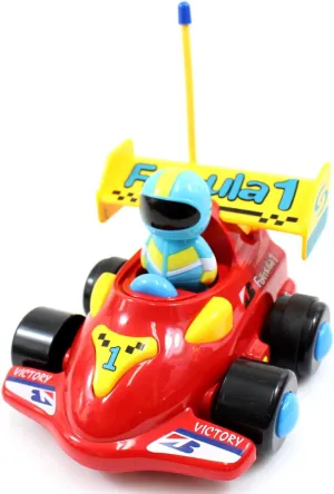 PowerTRC RC Remote Control Formula Racing Car with Racing Driver Action Figure for Boys & Girls (Red)