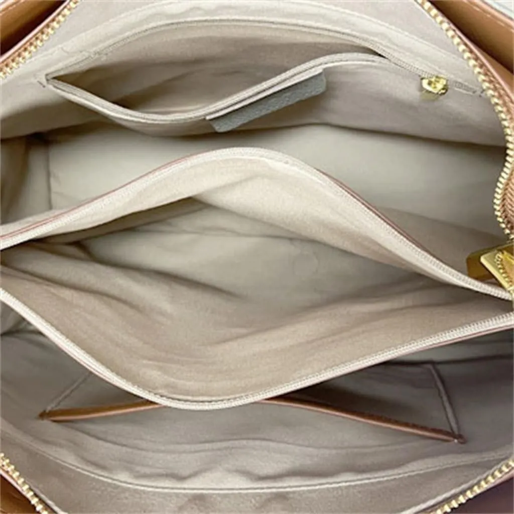 Premium Texture Color Collision Large Capacity Layer Cowhide Ladies Commuting crossbody