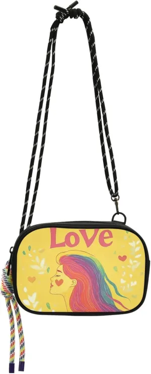 Pride Month A Coloful Girl Side Purse Crossbody Women Trendy with Adjustable Strap Handbags Walk dog