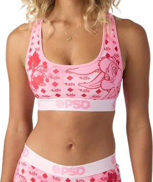 PSD Women's Looney Tunes Sports Bra - Racerback Sports Bras for Women with Breathable Microfiber Fabric