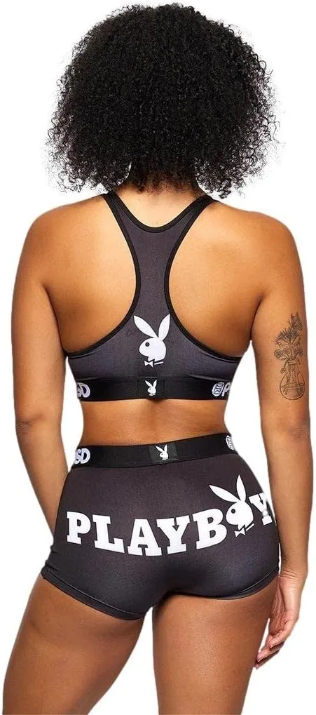 PSD Women's Playboy Sports Bra - Racerback Sports Bras for Women with Breathable Microfiber Fabric