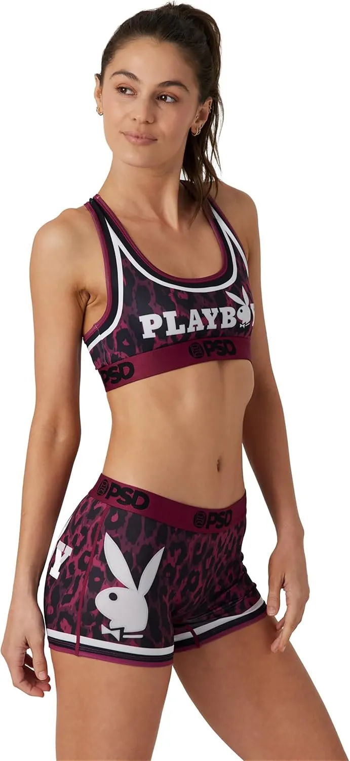 PSD Women's Playboy Sports Bra - Racerback Sports Bras for Women with Breathable Microfiber Fabric