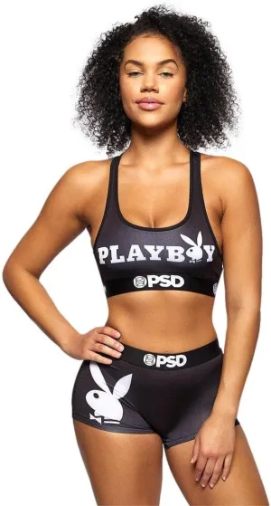 PSD Women's Playboy Sports Bra - Racerback Sports Bras for Women with Breathable Microfiber Fabric