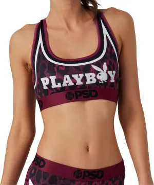 PSD Women's Playboy Sports Bra - Racerback Sports Bras for Women with Breathable Microfiber Fabric