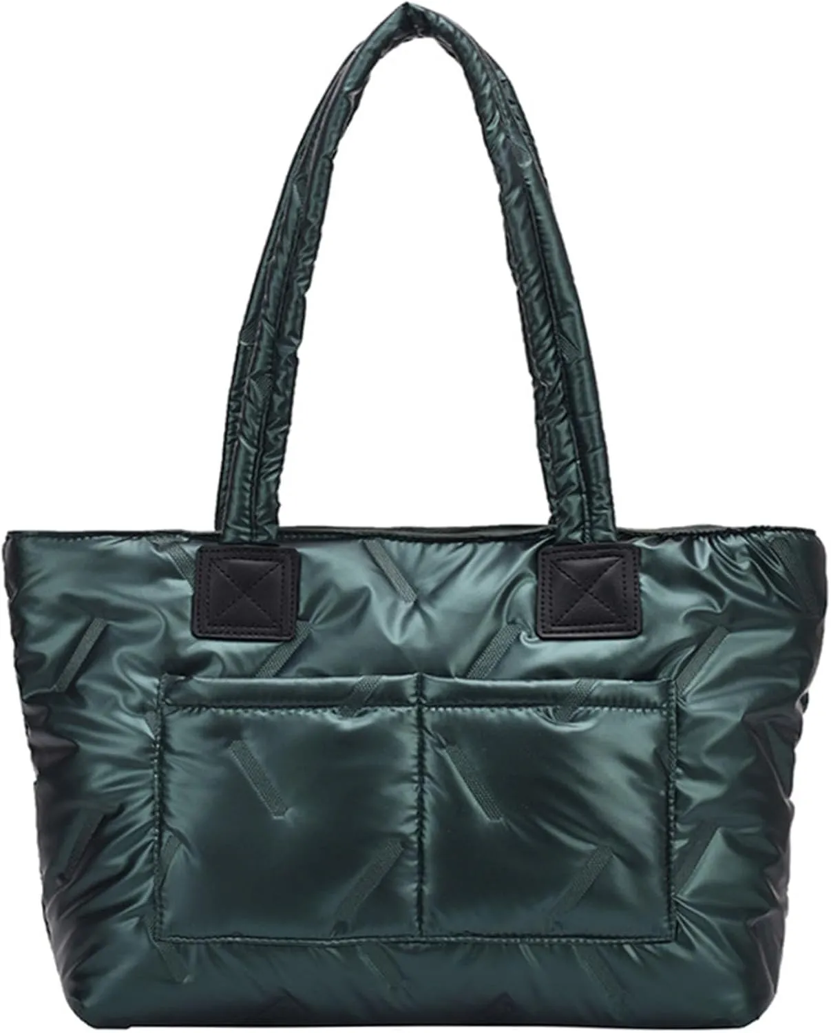 Puffer Tote Bag,Large Quilted Puffy Handbag Shoulder Bag Lightweight Satchel Purse for Travel, Work, Gym, Shop