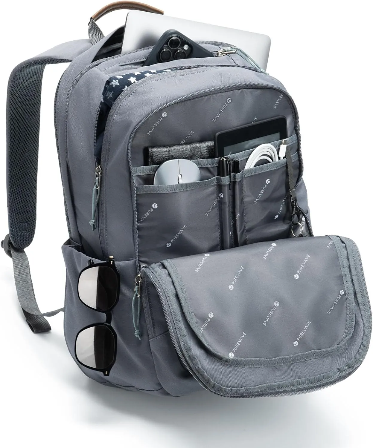 PUREVAVE YKK Zipper Travel Laptop Backpack for Men, and Women