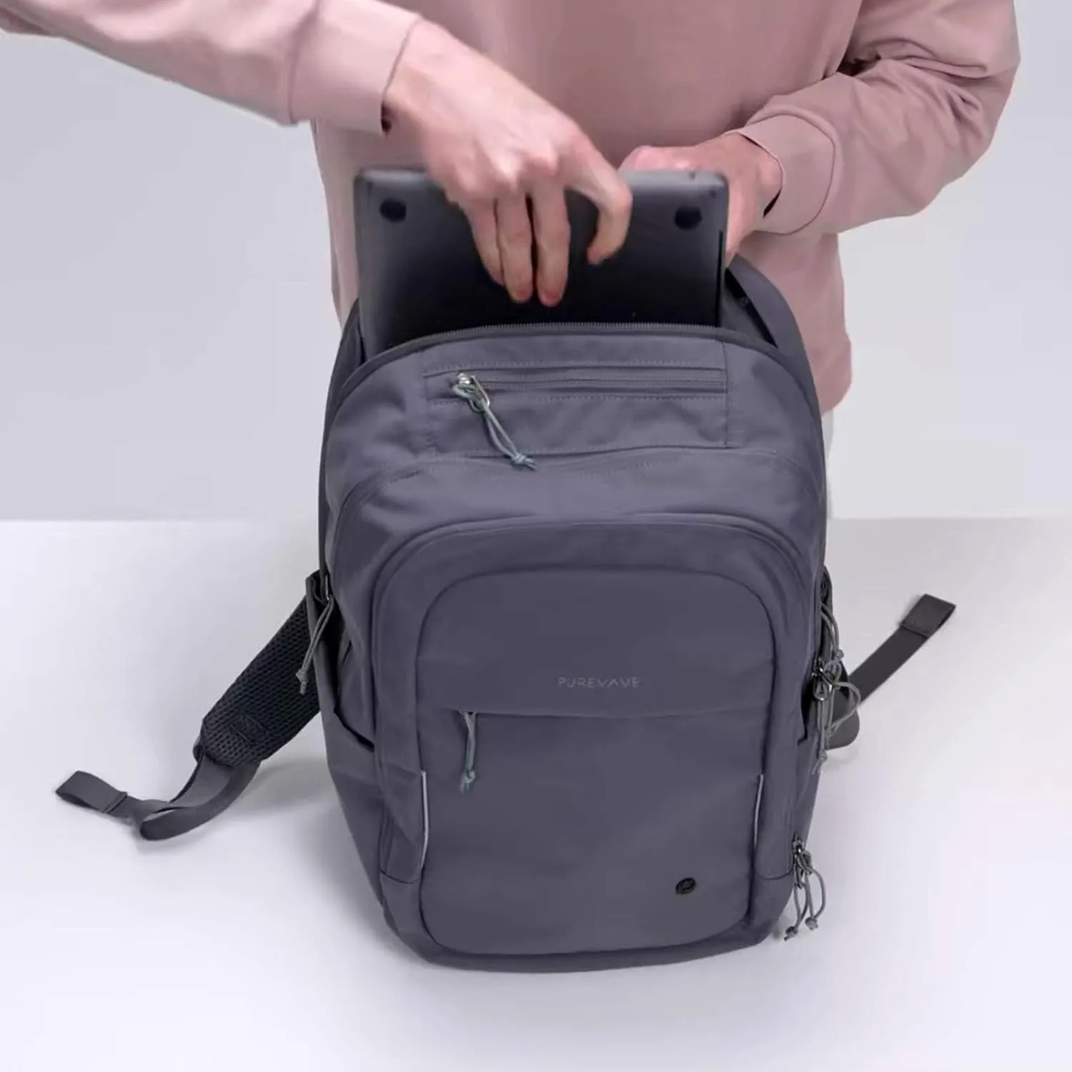 PUREVAVE YKK Zipper Travel Laptop Backpack for Men, and Women