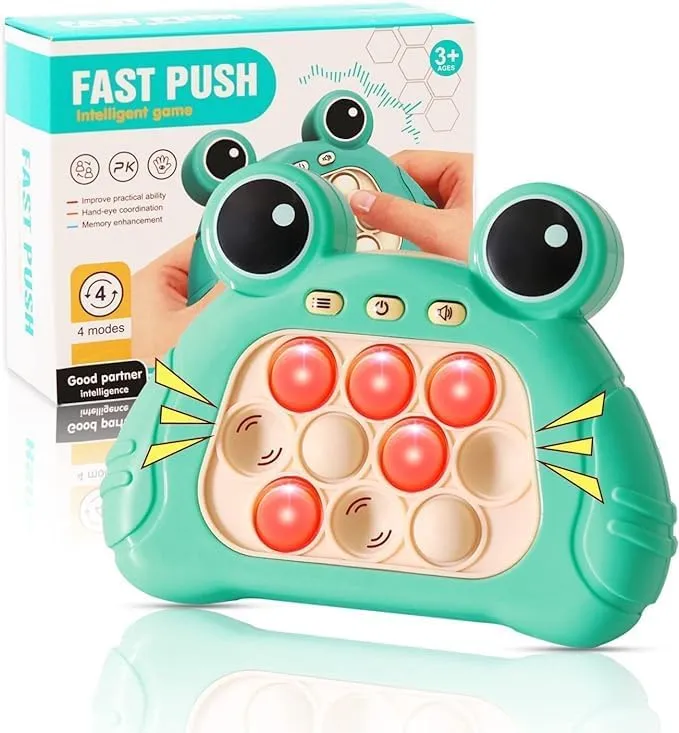 Quick Push Console with Instant Sound Feedback | Handheld Fast Speed Pushing Game | Pop The Target Interactive Educational Sensory Fidget Toy for Kids Adults | Fun Gift for Children 3-12
