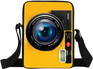 QZUnique Camera Shoulder Bag Snapshot PU Leather Crossbody Bag Vintage Novelty Cute Handbag Purse