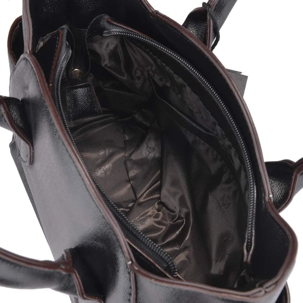 QZUnique Cat Purse for Women Cute Top Handle Shoulder Bag for Teens Girls Pu Leather Gothic Handbag Crossbody Bag
