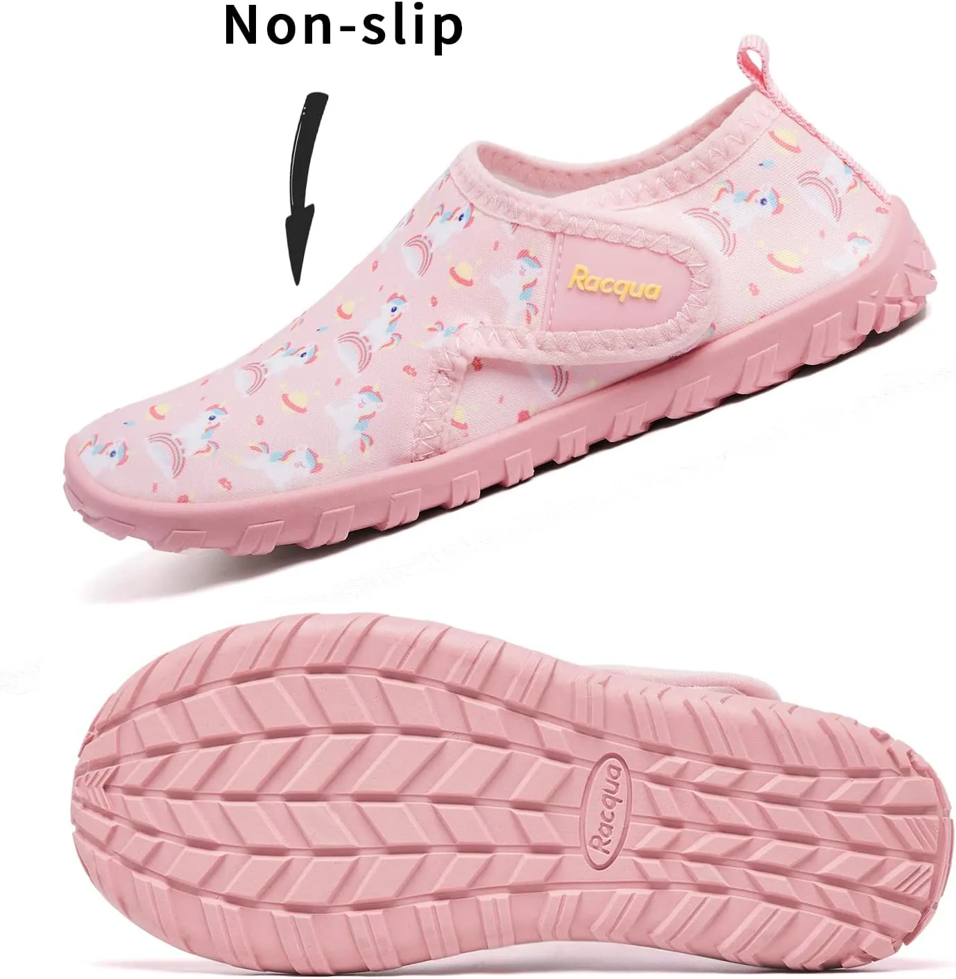 Racqua Boy's Girl's Kids Water Shoes Barefoot Swim Quick Dry Lightweight Sport Aqua Shoes(Little Kid/Big Kid)