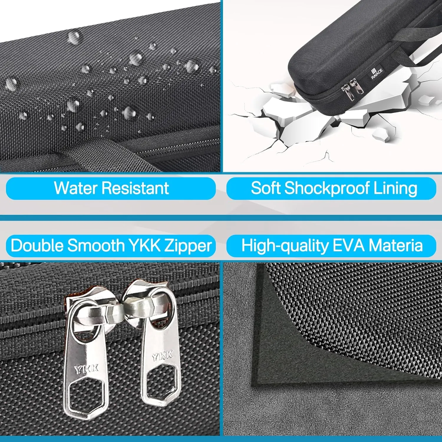 RAIACE Hard Carrying Case Compatible with Dyson airstrait Straightener, Travel Storage Bag. (for Sale is case only) - Black
