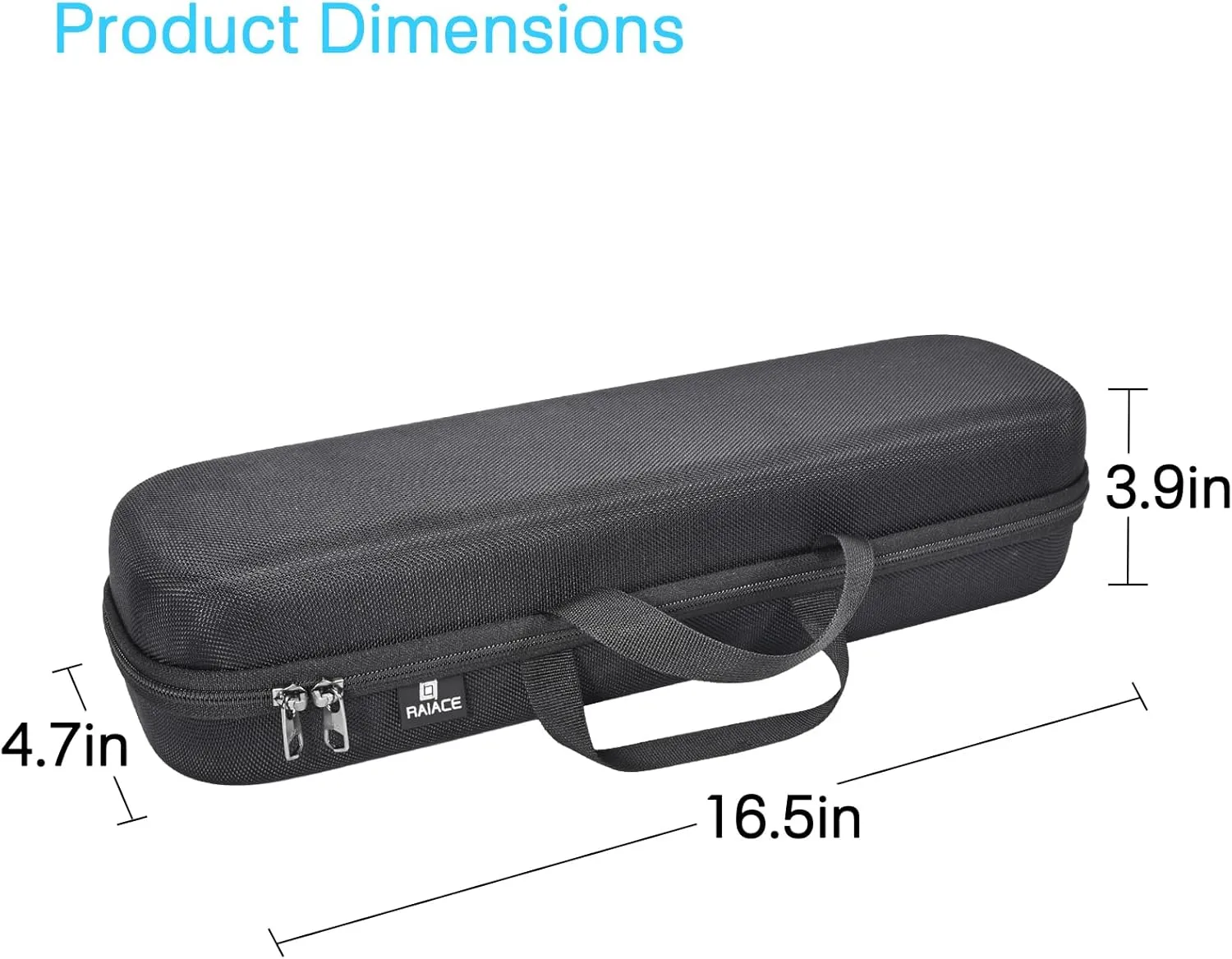 RAIACE Hard Carrying Case Compatible with Dyson airstrait Straightener, Travel Storage Bag. (for Sale is case only) - Black