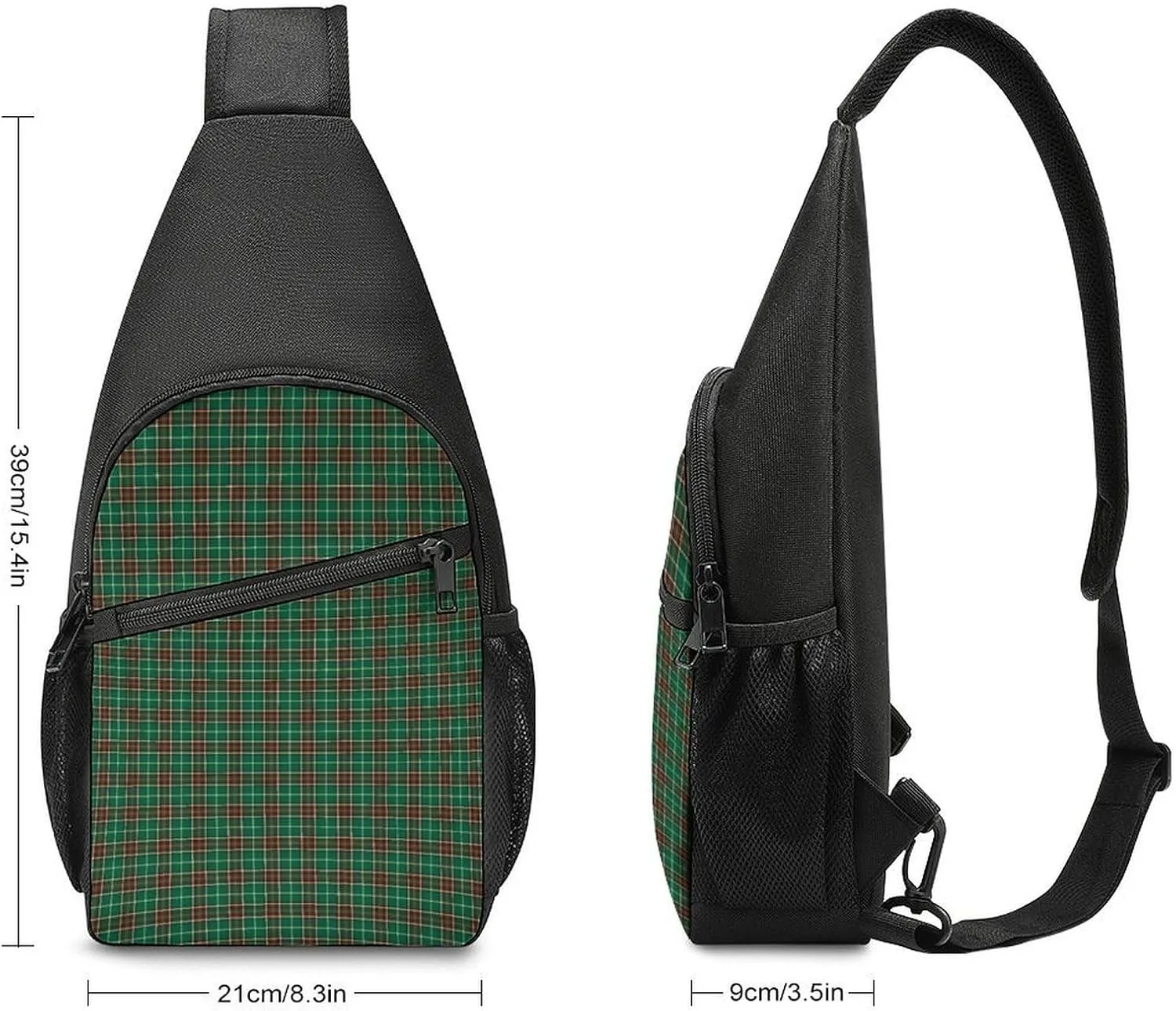 Red White Stripe Portable Chest Bag, Large Capacity Single Shoulder Chest Bag