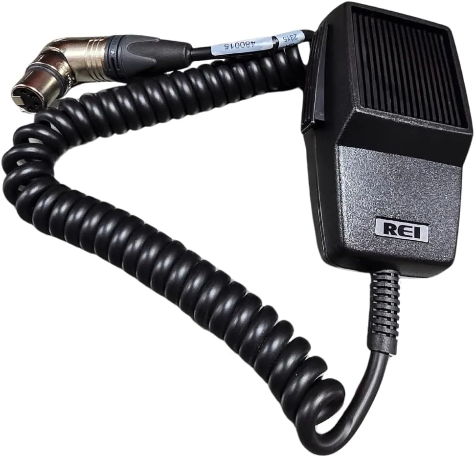 REI 480015 Professional Handheld PA Microphone, 4-Pin, Omni-Directional with Heavy Duty 3FT Coiled Cord, 300-6000 Hz, Superior Sound Quality & Durability