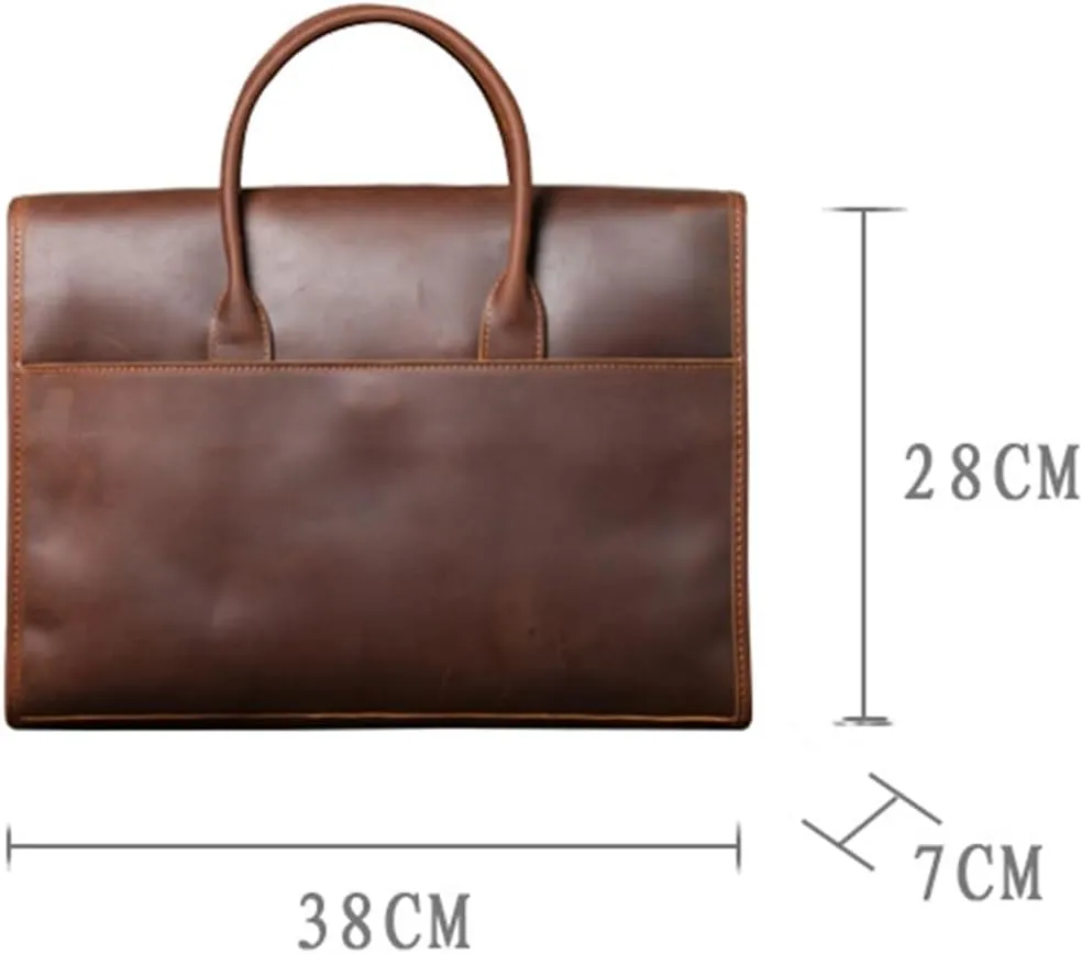 Retro Casual Briefcase Handbag Handbag Men's Single Shoulder Crossbody Bag Computer Bag