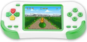Retro Handheld Games for Kids 4-12 with Build in 218 Puzzle Leisure Video Games Rechargeable 3.0'' Screen Electronics Gaming Player Toys Birthday Gift for Boys Girls (Green)