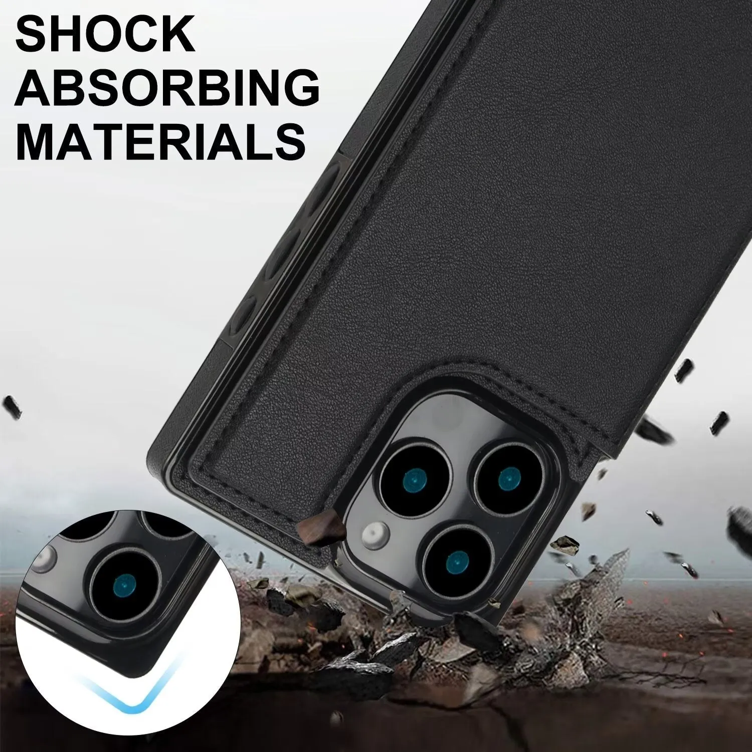 RFID Block Magnet Card Slot Strap Case For iPhone 16 15 14 13 12 11 PRO MAX C22