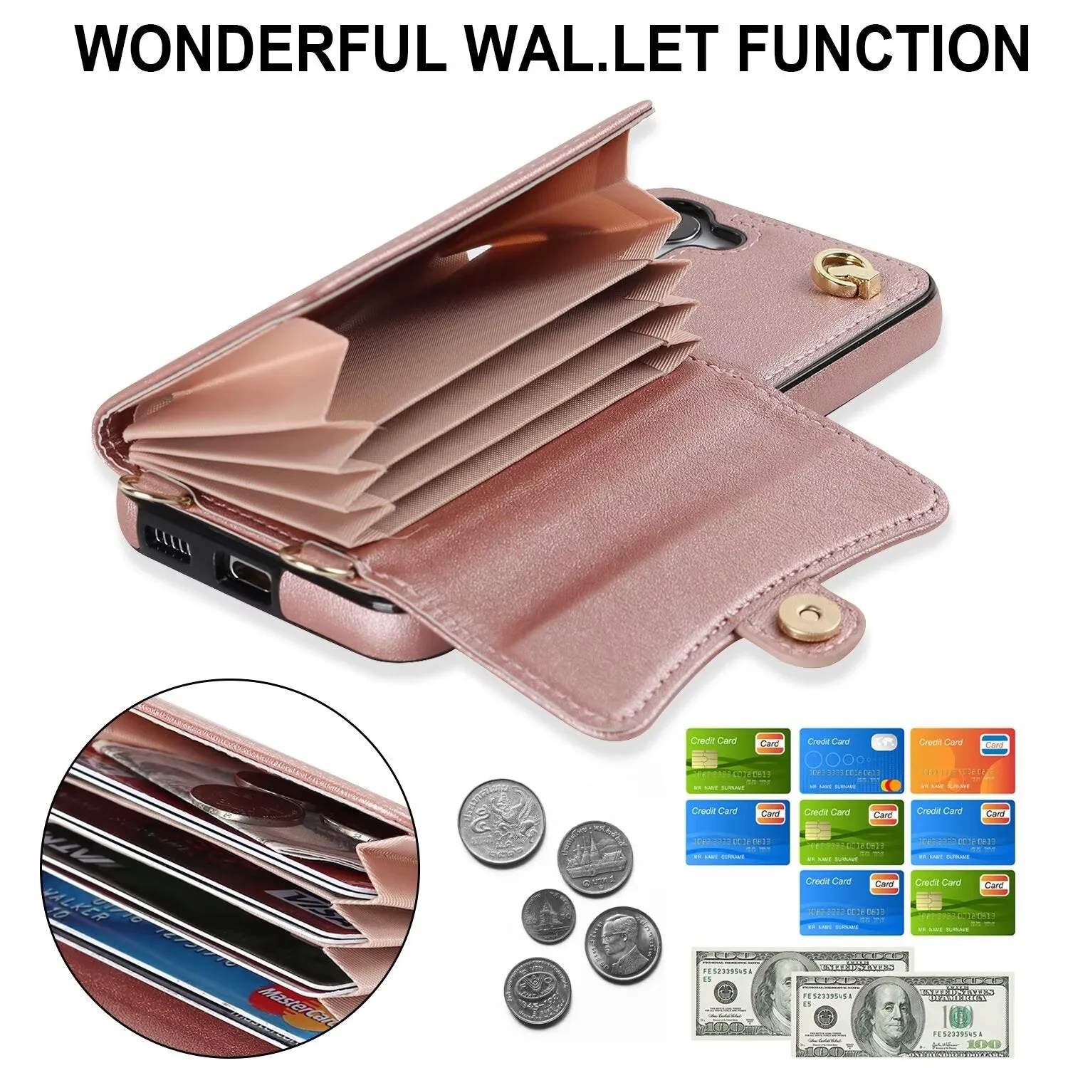 RFID Block Multi Functional Case For Samsung Galaxy S24 S23 S22 21 20 Ultra G7