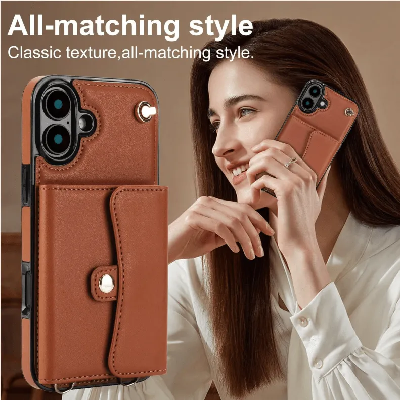 RFID Block Multi Functional Strap Case For iPhone 16 15 14 13 12 11 PRO MAX C15