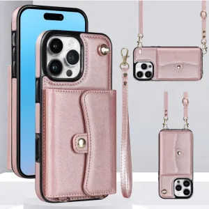 RFID Block Multi Functional Strap Case For iPhone 16 15 14 13 12 11 PRO MAX C16