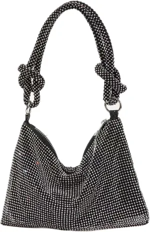 Rhinestone Purses for Women Handmade Party Shiny Hobo Bag Women's Evening Bag for Formal Wedding Cocktail Prom Party Club