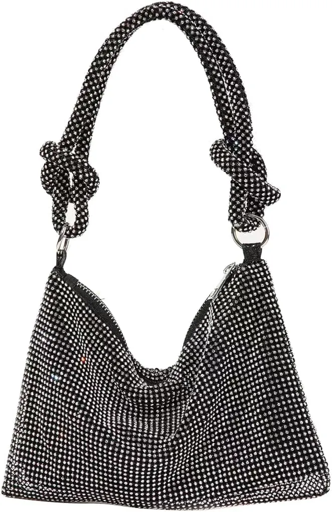 Rhinestone Purses for Women Handmade Party Shiny Hobo Bag Women's Evening Bag for Formal Wedding Cocktail Prom Party Club