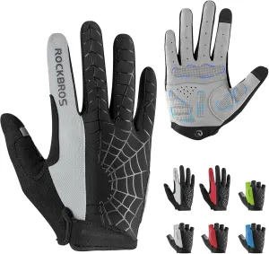 ROCKBROS Men's Cycling Gloves with SBR Pad, Anti-Slip, Breathable for Spring, Autumn Sports Riding