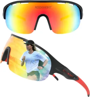 ROCKNIGHT HD Polarized Sports Sunglasses for Cycling, Biking, Baseball & Volleyball Etc- UV Protection, Lightweight & Durable