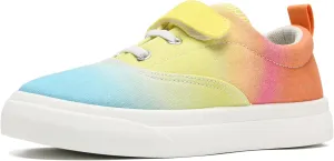rosyclo Canvas Sneakers for Boys and Girls, Toddler Kids Walking Shoes Lightweight Breathable Non-Slip Soft Adjustable Strap Baby Boy Girl Outdoor Casual Tennis Shoe for Little Big Kid
