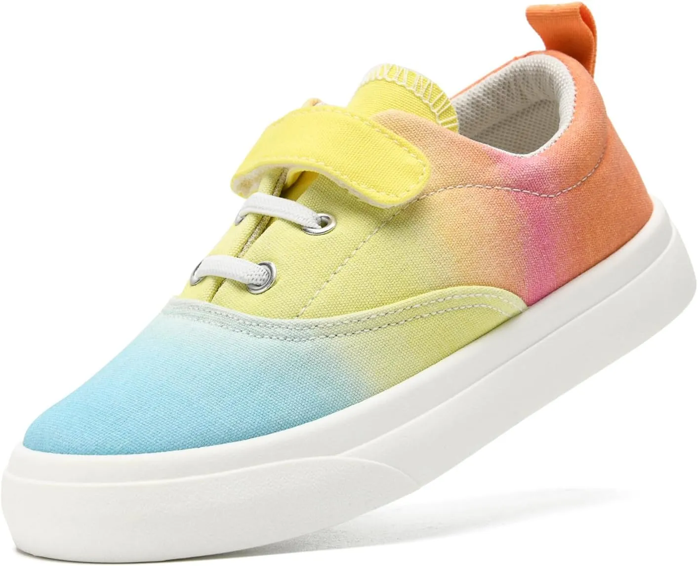 rosyclo Canvas Sneakers for Boys and Girls, Toddler Kids Walking Shoes Lightweight Breathable Non-Slip Soft Adjustable Strap Baby Boy Girl Outdoor Casual Tennis Shoe for Little Big Kid