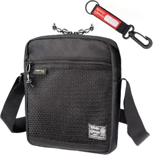 Rough Enough Mens Crossbody Bag Purse Shoulder for Cell Phone EDC Travel Casual Black Cordura