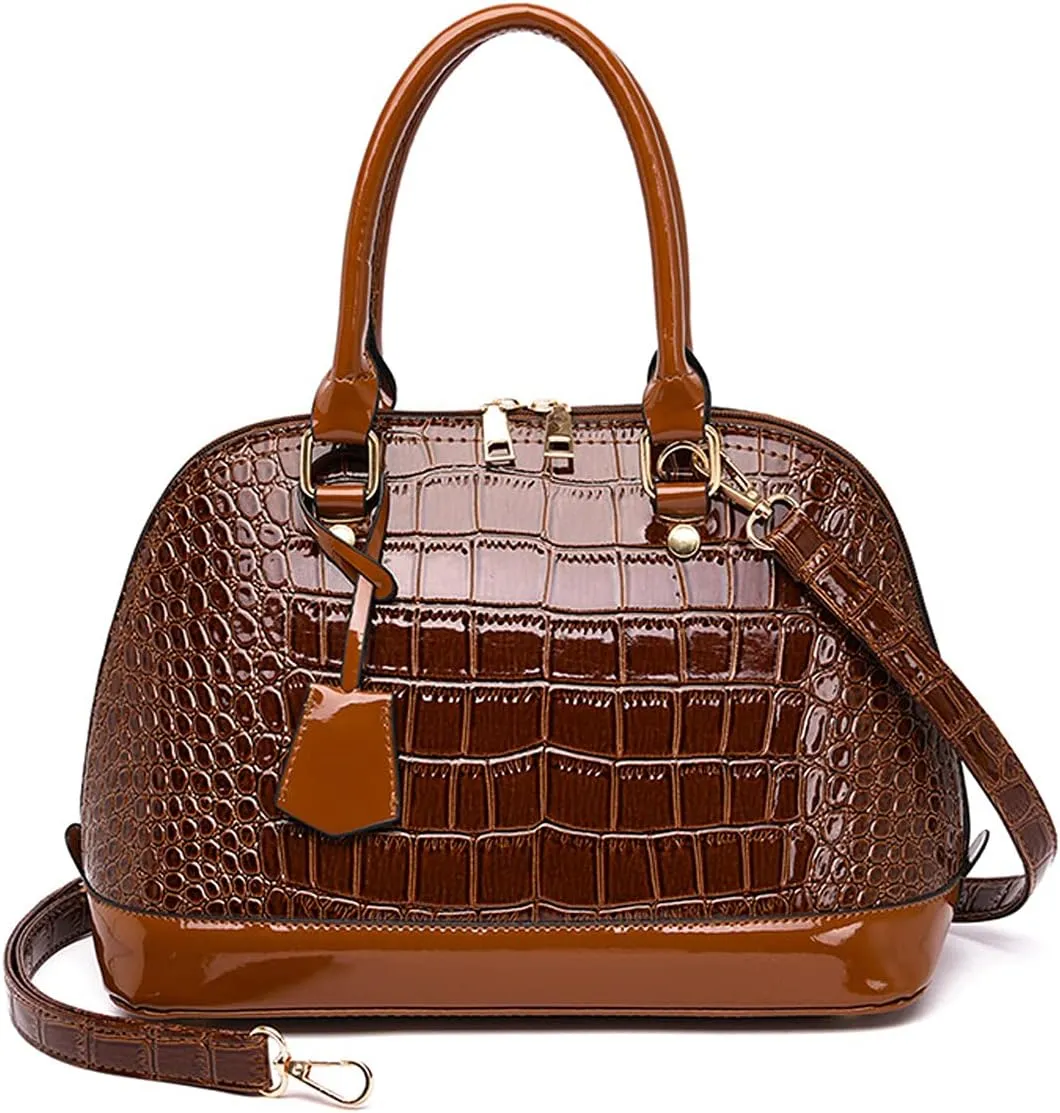 ROUROU Satchel Handbag for Women Large Capacity Shoulder Bag Multifunctional Crossbody Bag Handbag Dome Clutch Bag